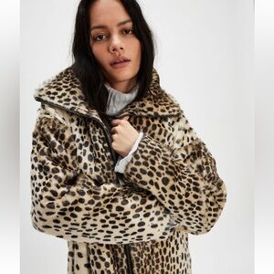 Free people leopard Lana duster jacket